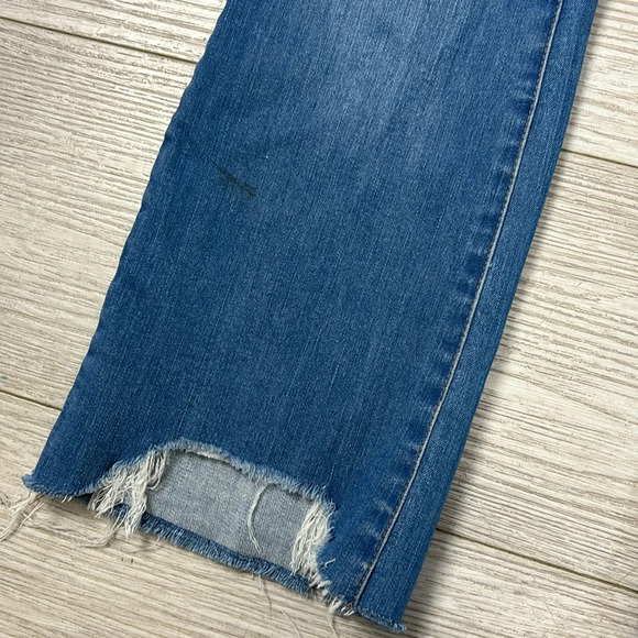 Madewell Cali Demi-Boot Jeans Button Fly Wide Flare Leg Distressed size 25 - Picture 16 of 16